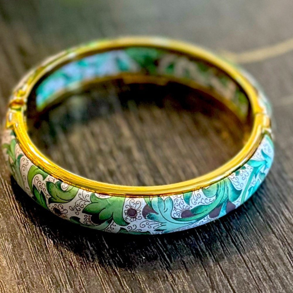 Florentina Verde Fiori Bangle Bracelet